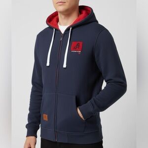 Cegoden Aafewear Unisex Hoodie M Affection Fortune Jacket Navy Blue Embroidered